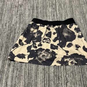 J. Crew Black and Cream A-Line Skirt